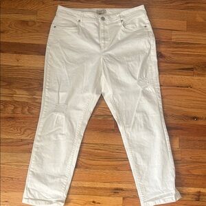 LOFT Women's White Jeans